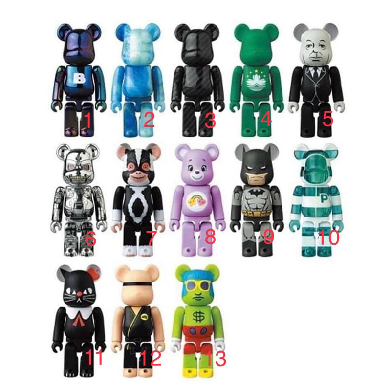 BLS • BE@RBRICK SERIES 43 43代100% 盒抽庫柏力克熊天氣熊卡夢蝙蝠俠