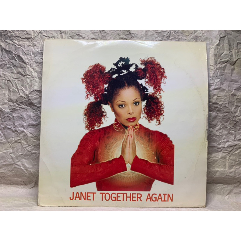 珍娜傑克森-再聚首 12”二手混音單曲黑膠 (英國版）Janet Jackson - Together Again