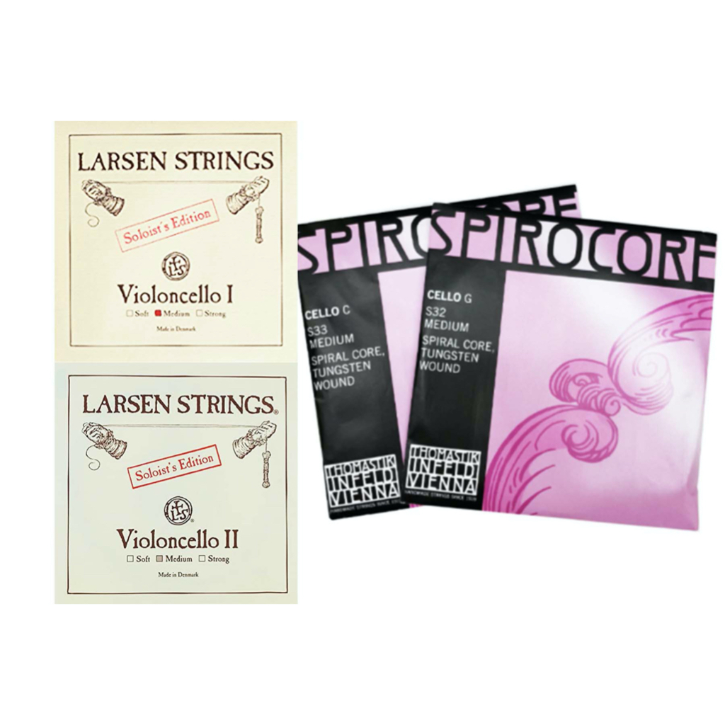 Set Corde Per Violoncello 4/4: Larsen Soloist A E D, Spirocore Tungsteno G E C (STARK) - Foto 4