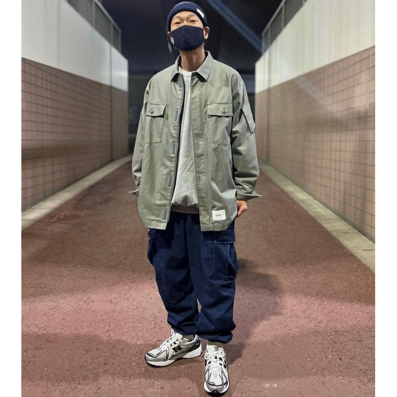 21AW 秋冬 WTAPS FLYERS LS 雙袋 軍式衫 拉鍊外套 灰/綠 西山徹著用 現貨在店