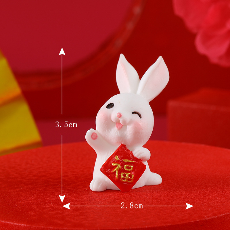 【台灣現貨速發】小兔子 小白兔｜紅蘿蔔 福字 福袋 公仔 多肉植物 迷你園藝 盆栽裝飾 微景觀擺件 造景裝飾公仔 | 蝦皮購物