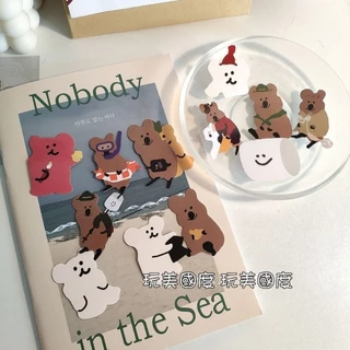 玩美國度❤️(一套50張)棕色可爱無尾熊 韓國可愛小熊 宜家貼紙包卡通防水裝飾貼紙 平板手帳手機行李箱iPad保温杯貼纸