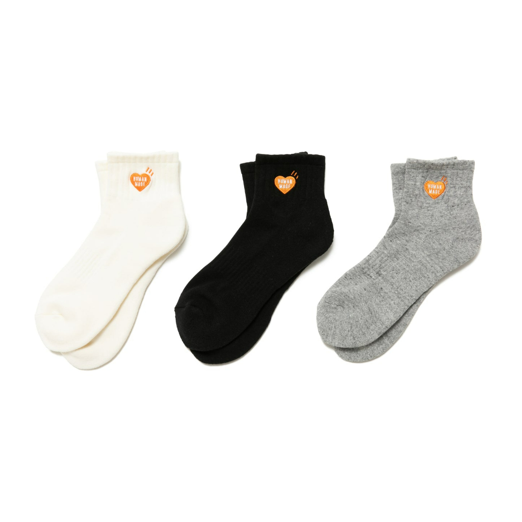 日貨代購CITY】2023SS HUMAN MADE SHORT PILE SOCKS 金橘愛心