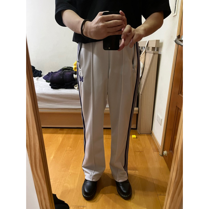 (全新) NEEDLES x STUDIOUS / TRACK PANT Poly Smooth 運動褲 灰紫 別注