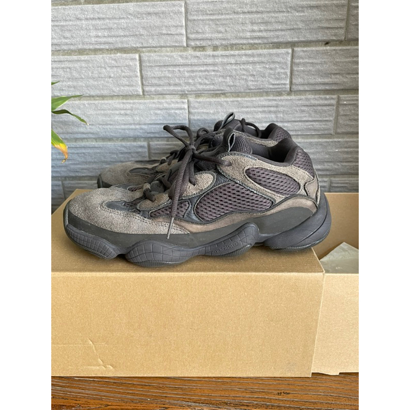 Adidas yeezy 500 炭黑黑US8.5 26.5cm 附原廠盒八五成新| 蝦皮購物