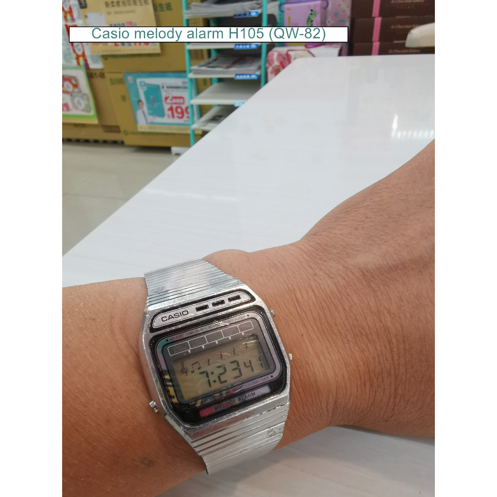 卡西歐控】稀有80'年代機種Casio melody alarm H105 (QW-82)二手
