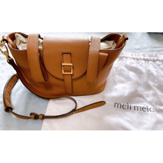 meli melo Meli Melo Thela Mini Shopper Tan Brown Leather Cross