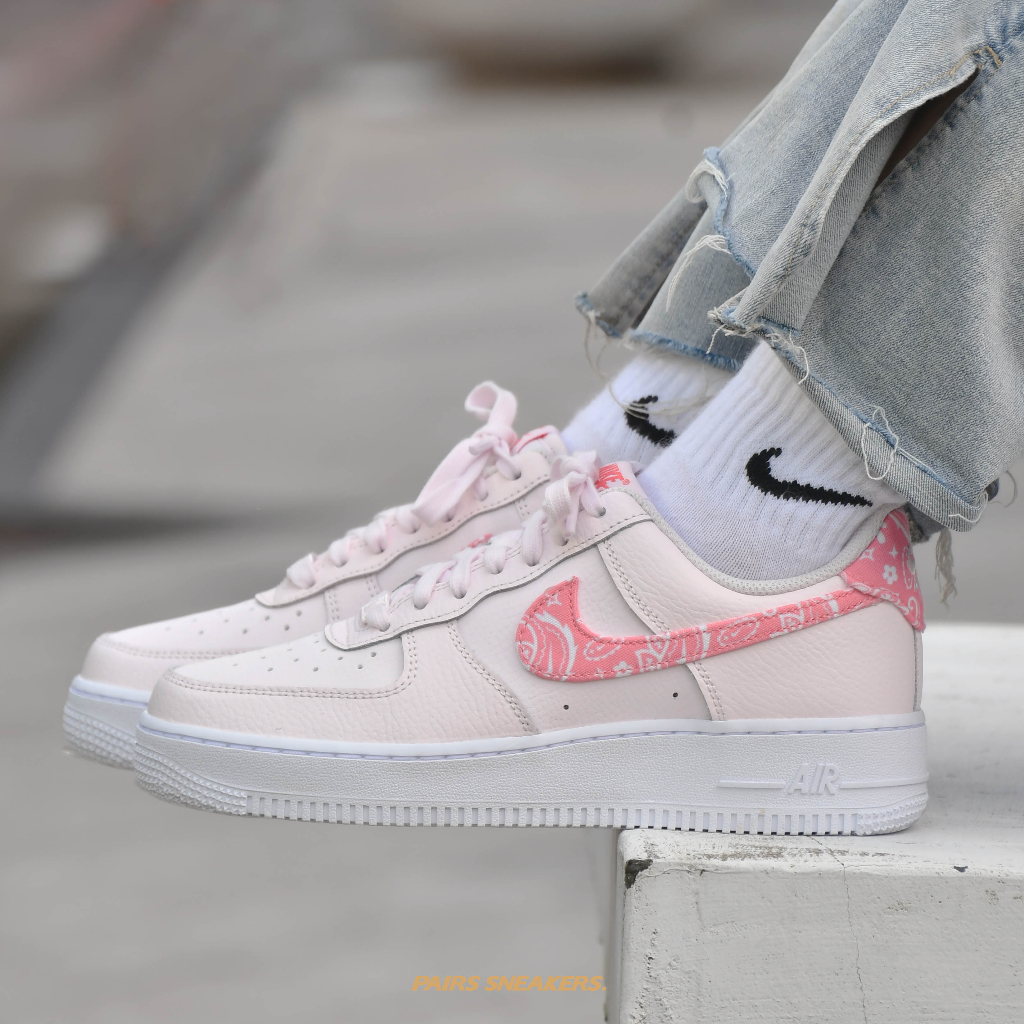 PAIRS 現貨 NIKE W Air Force 1 '07 變形蟲 女款 休閒鞋 白粉 