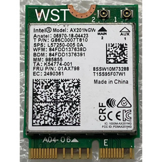 Intel Wi-Fi 6 AX201 Gig+ 2.4Ghz, 5Ghz (160Mhz) 藍芽版本 5.2 | 蝦皮購物
