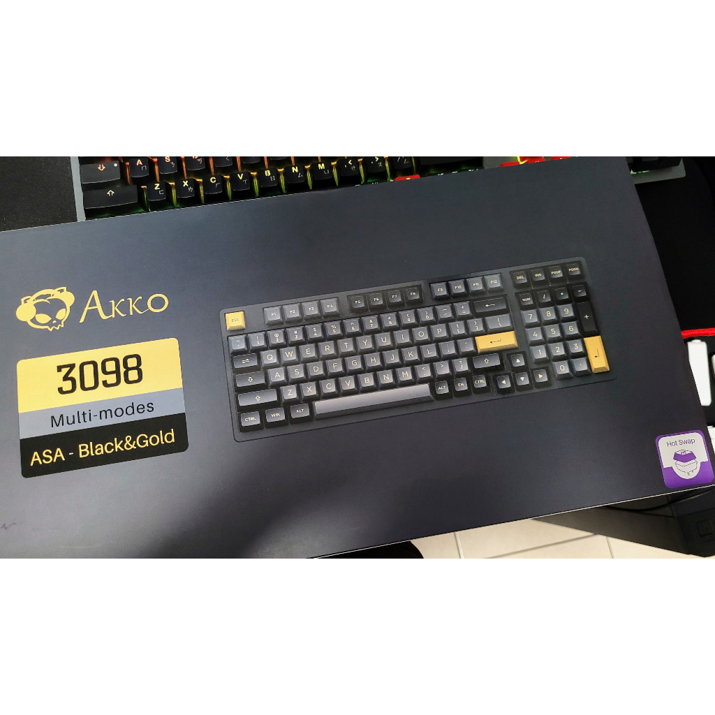 機械鍵盤 AKKO 3098N RGB 三模+熱插拔軸體-黑金鍵帽-TTC金粉軸導光柱版本(完整盒裝) | 蝦皮購物