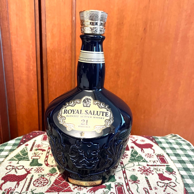 ROYAL SALUTE皇家禮炮21年威士忌空酒瓶/多用途空瓶/空洋酒瓶/陶瓷酒瓶
