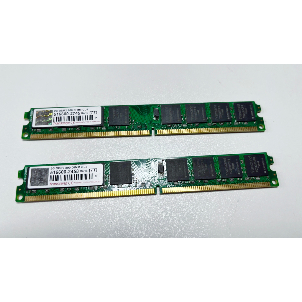 Transcend 創見 2G DDR2 800 DIMM 記憶體 X 2 電腦記憶體 RAM 創見記憶體 RAM記憶體 | 蝦皮購物
