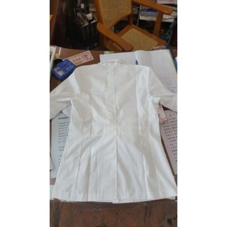 超薄款 醫師服 藥師服 半身 白袍 長袖 純白 醫師袍 醫生袍 醫生服 醫師 藥師 藥劑師 制服 短版 | 蝦皮購物