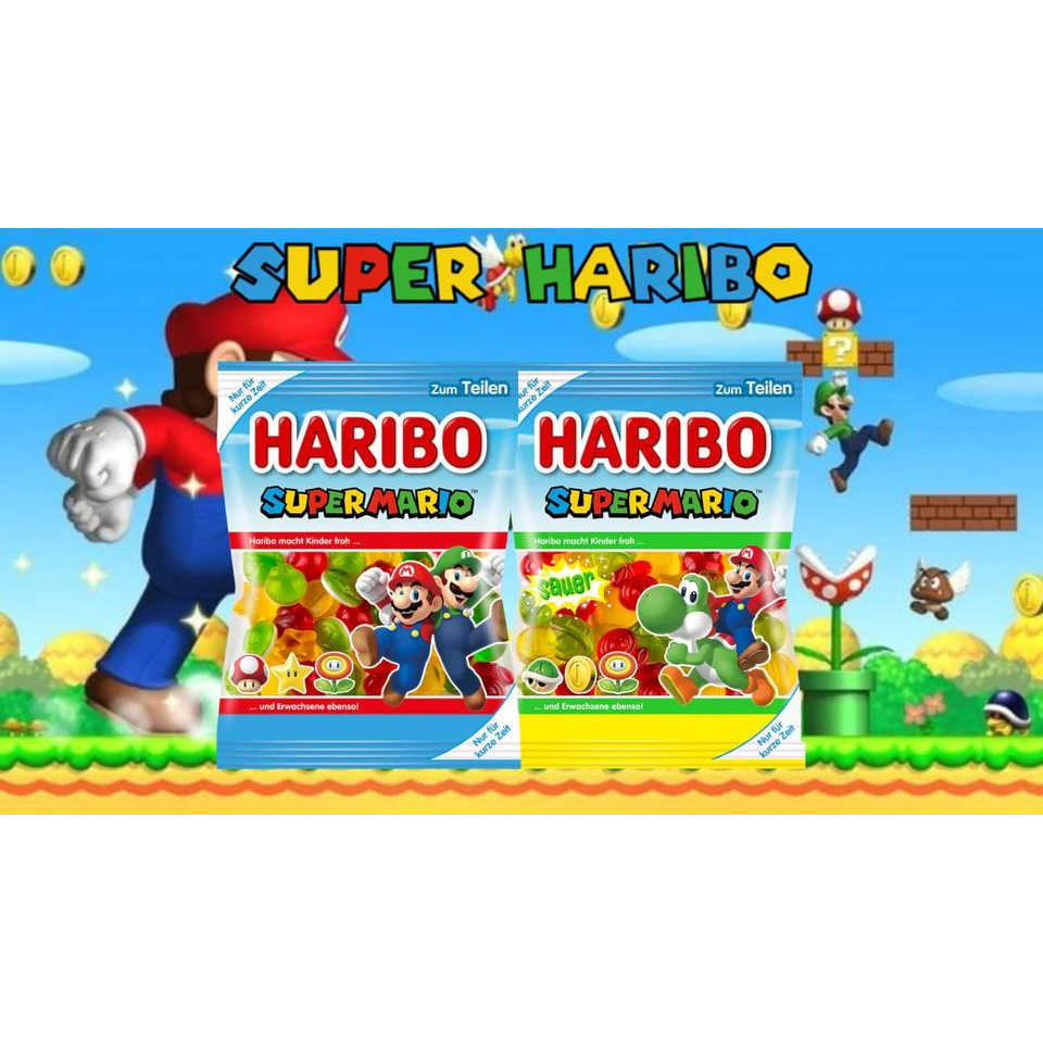 【現貨】德國季節限定HARIBO Super Mario超級瑪利歐軟糖-175g 效期：2023.07 酸味 ‼️ | 蝦皮購物