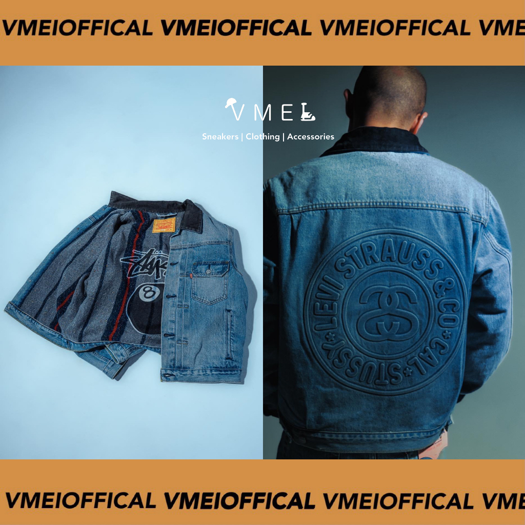 【VMEI】Stussy X Levi's EMBOSSED TRUCKER JACKET 聯名款 牛仔外套 雙面穿 蝦皮購物