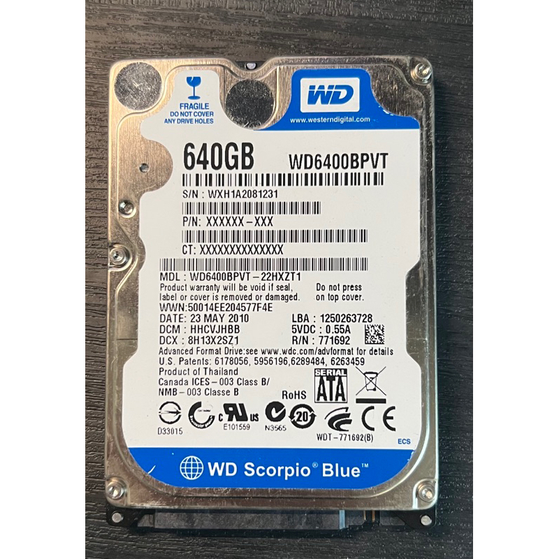 WD WD6400BPVT 2.5