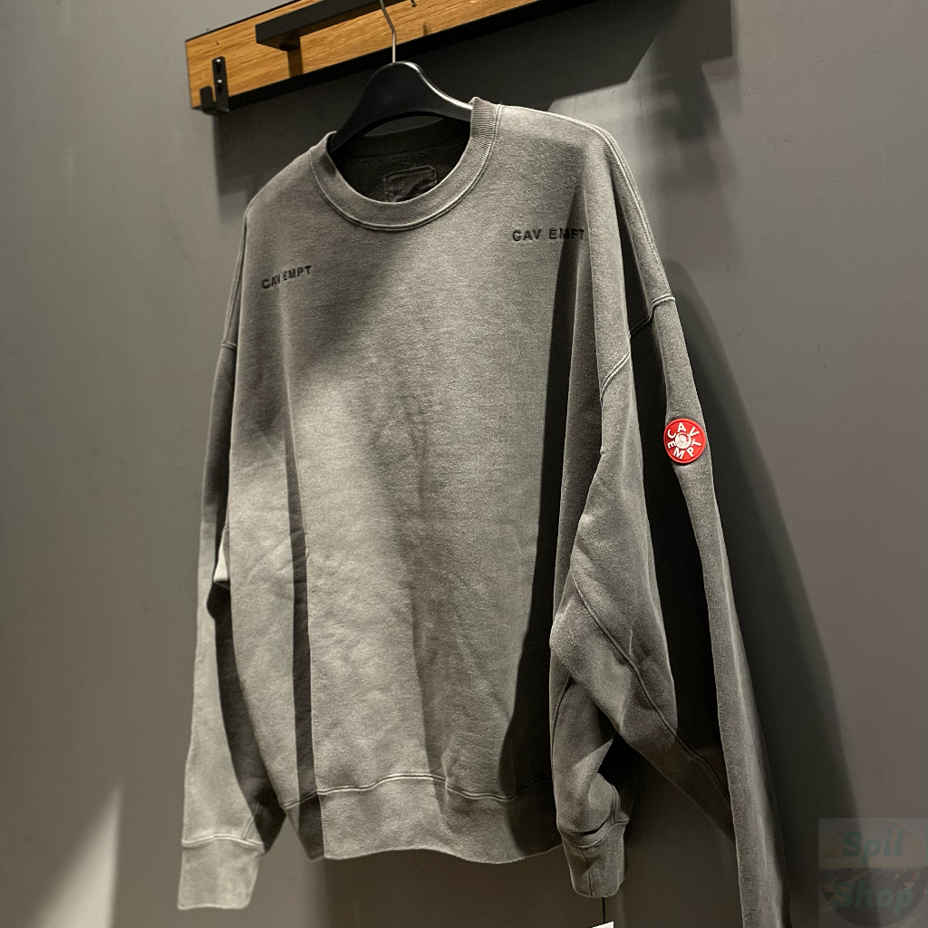 Spil_shop】現貨C.E CAVEMPT OVERDYE CREW NECK 水洗灰衛衣| 蝦皮購物