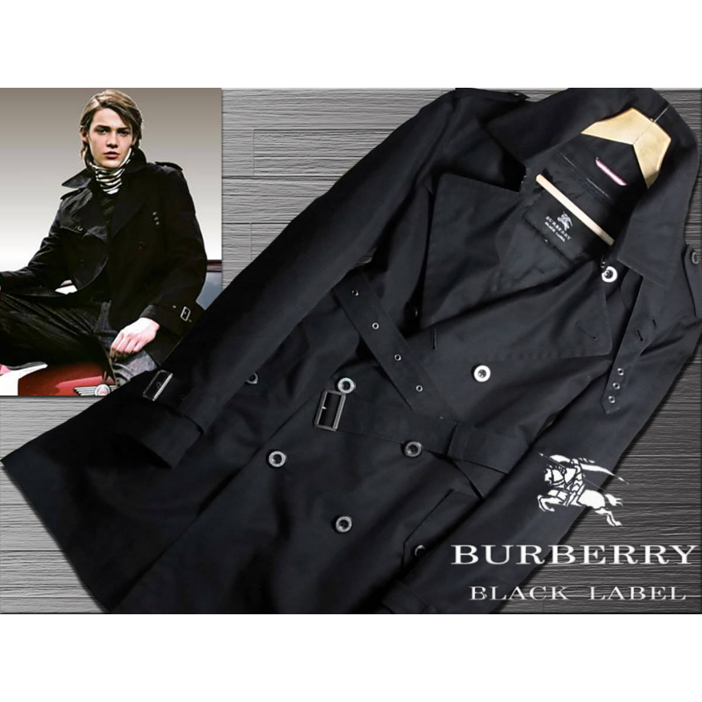 burberry black label 【10週年紀念款】男士風衣 (M) 黑色 - 美品