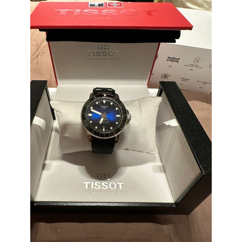 已售出TISSOT SEASTAR 1000 POWERMATIC 80 機械錶自動上鍊日期動力儲存