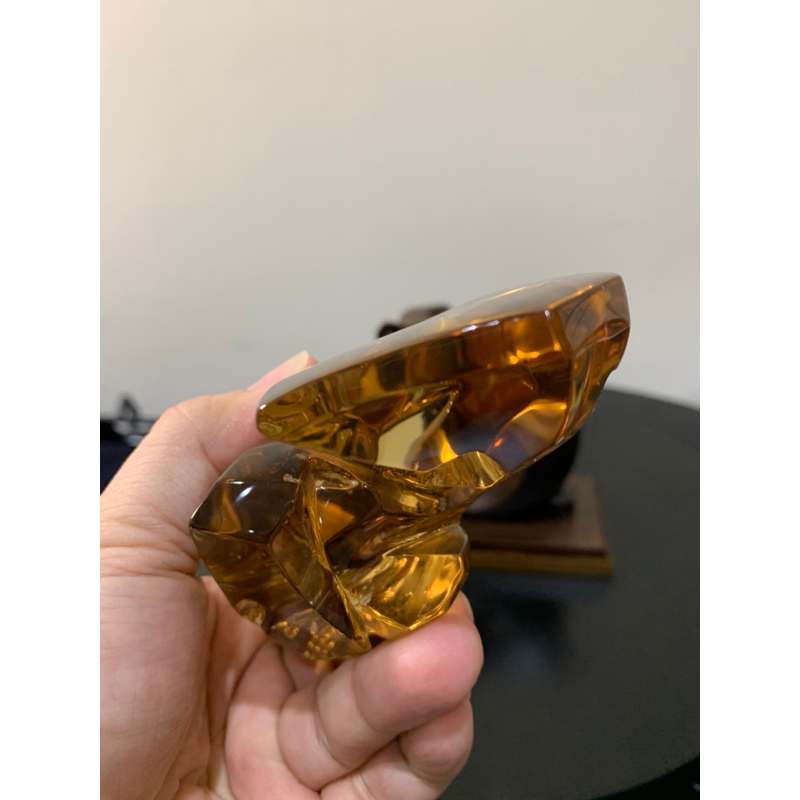收藏級絕版品天然無燒威士忌黃黃水晶冰塊料大景石（近全美隨形黃水晶