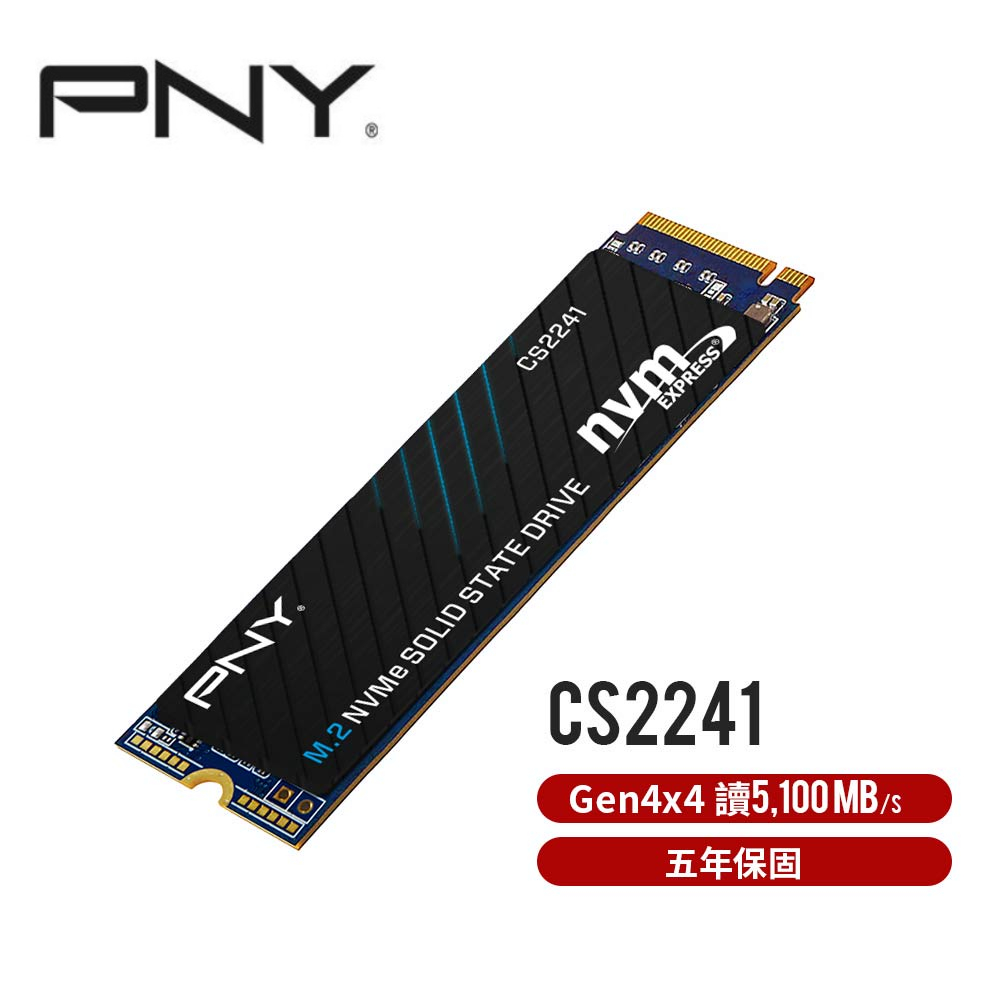 含稅公司貨】PNY CS2241 4TB 2TB M.2 2280 PCIe Gen4 SSD固態硬碟PS5相