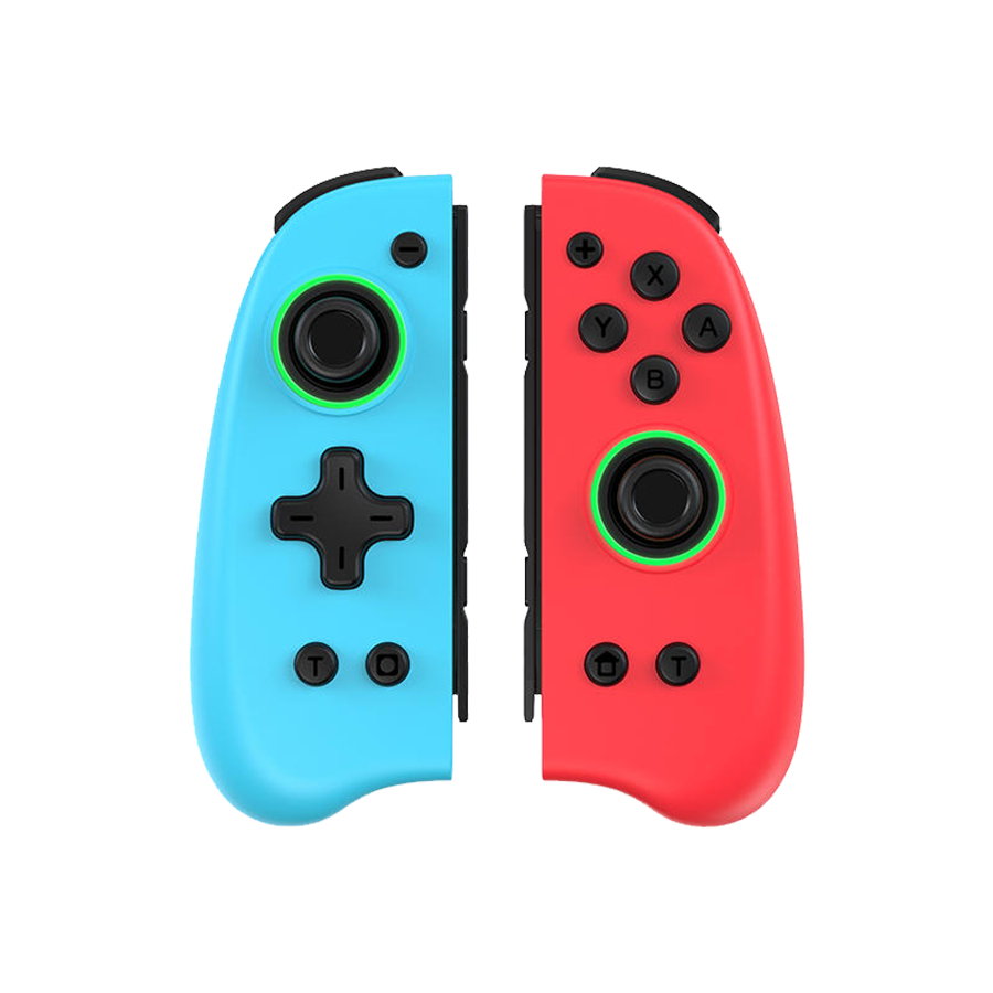 良值Switch Joy-Con 手柄，紅藍經典款，內建RGB 燈光、震動、連發