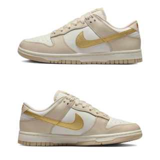 歐鉉]W NIKE DUNK LOW ESS TREND 奶茶金箔休閒鞋女鞋DX5930-001-100