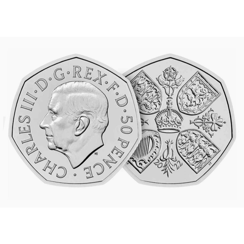 全新2022年英國查理三世國王50便士紀念幣- UC# 100 | 蝦皮購物
