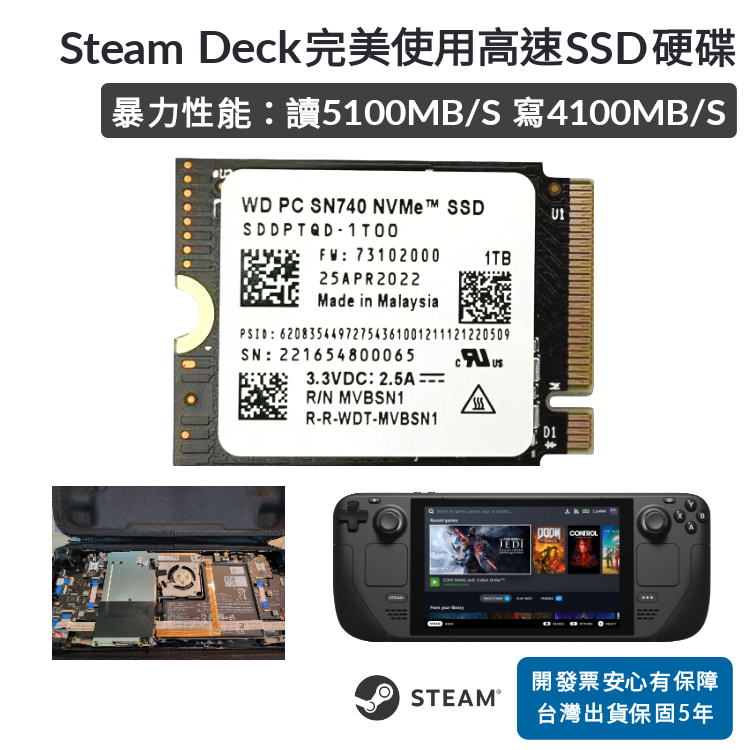 ○日本正規品○ 1T SN740 24時間以内発送 1TB deck steam 2230 PC