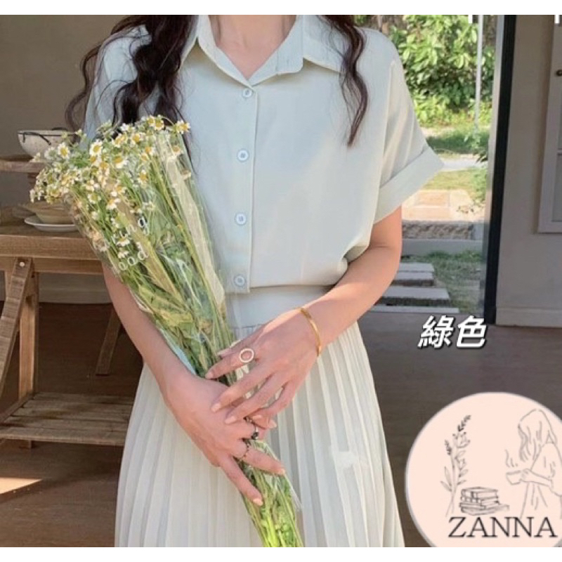 《zanna》70005基本百搭款！氣質袖簡約反折袖 襯衫上衣 女裝 短袖 女生衣著 襯衫 百搭 蝦皮購物