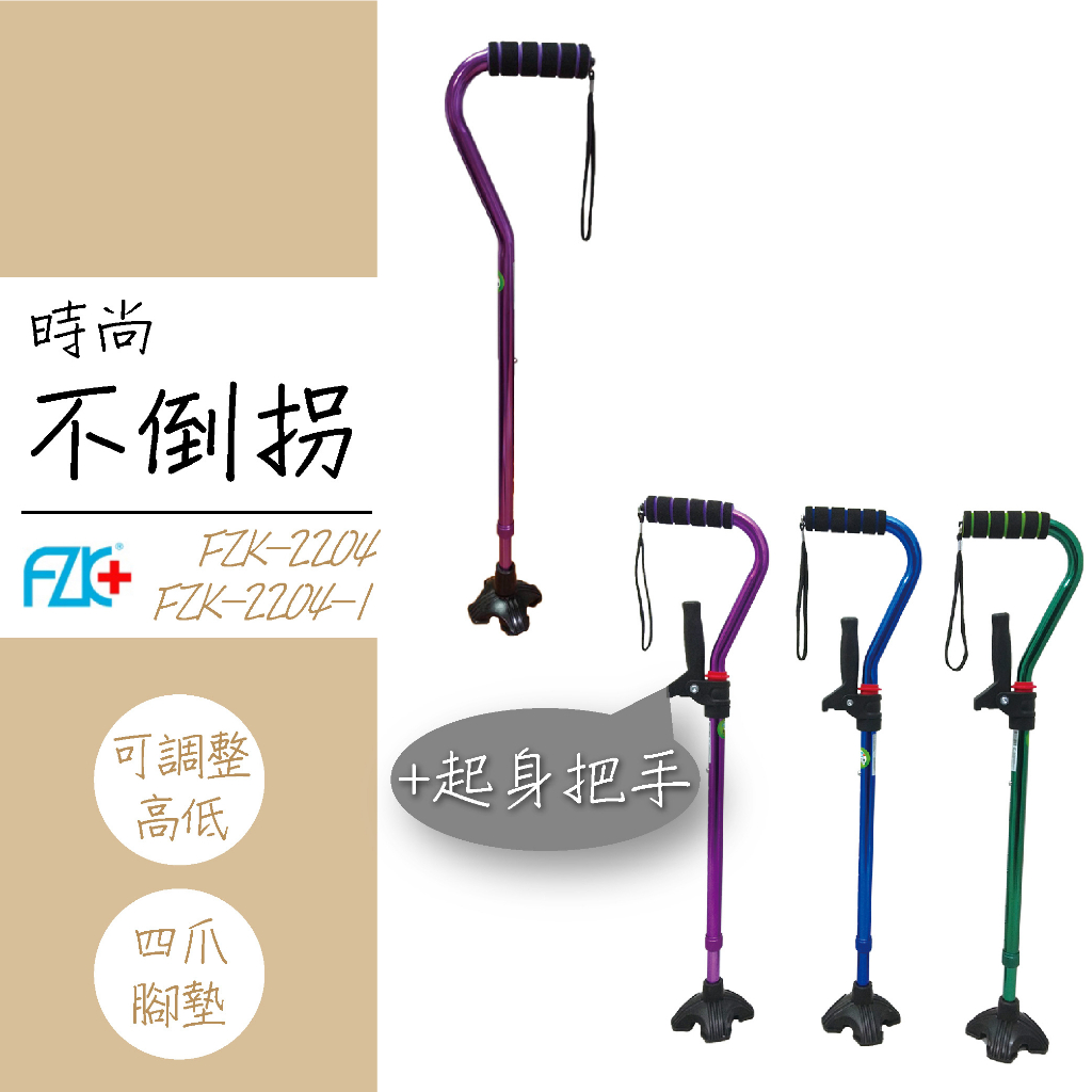 富致康 時尚不倒拐 FZK-2204 單手拐+起身扶手 拐杖 老人拐 手杖 安全輔具 長照 輔助行走 助行器 行動輔具 | 蝦皮購物