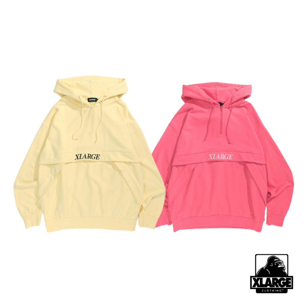 XLARGE EMBROIDERY LOGO HALF ZIP HOODED SWEAT 01193216 | 蝦皮購物