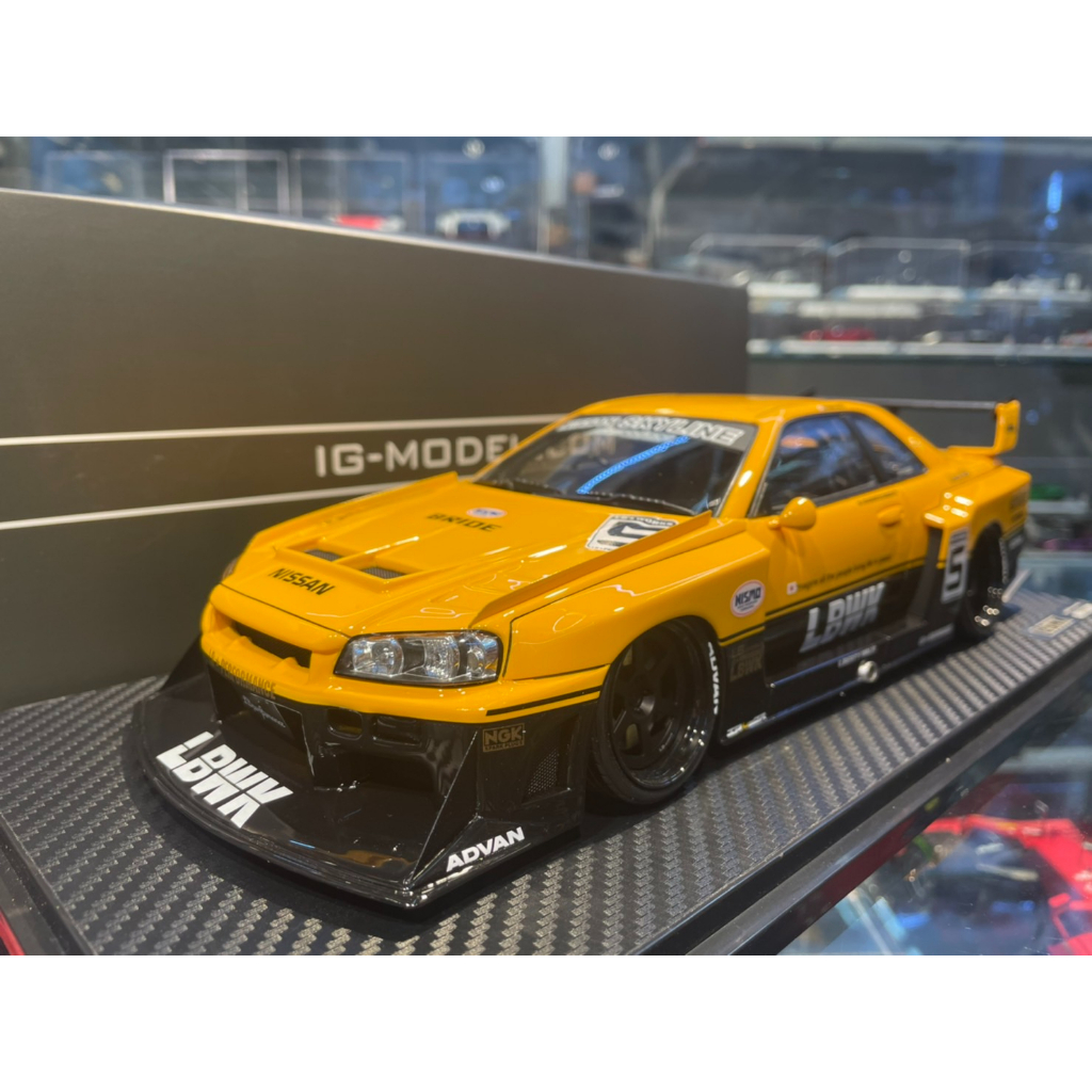 Hot Wheels fémes autó, LB-ER34 Super Silhouette Nissan Skyline, prémium, piros, 1:64