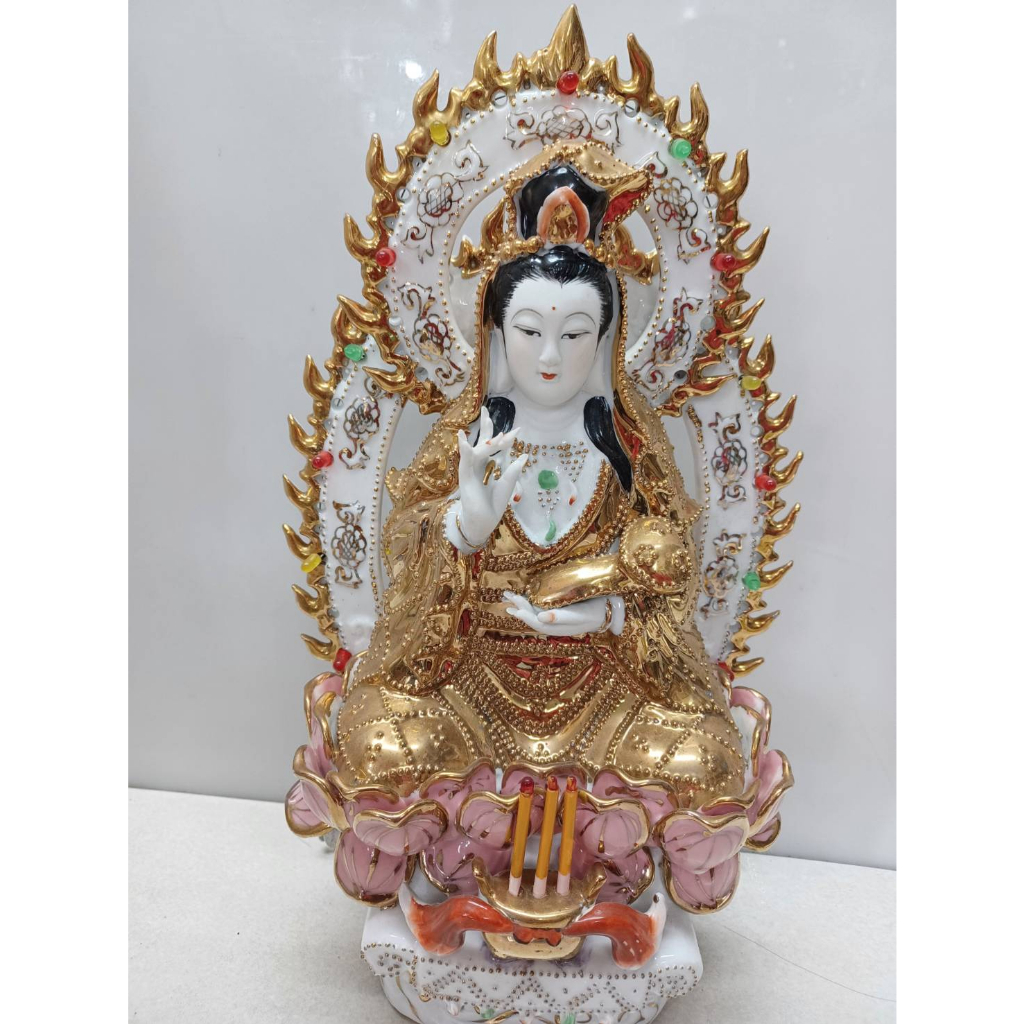 早期粉彩金寿星神仙-瓷器商品陶瓷福祿壽福祿壽陶瓷座蓮觀音招財進寶