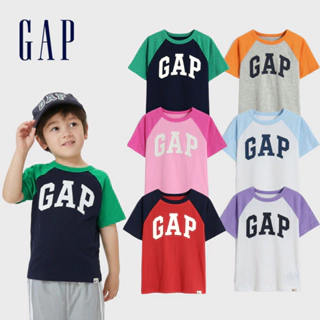 Gap 幼童裝 Logo純棉撞色短袖T恤-多色可選(595276)