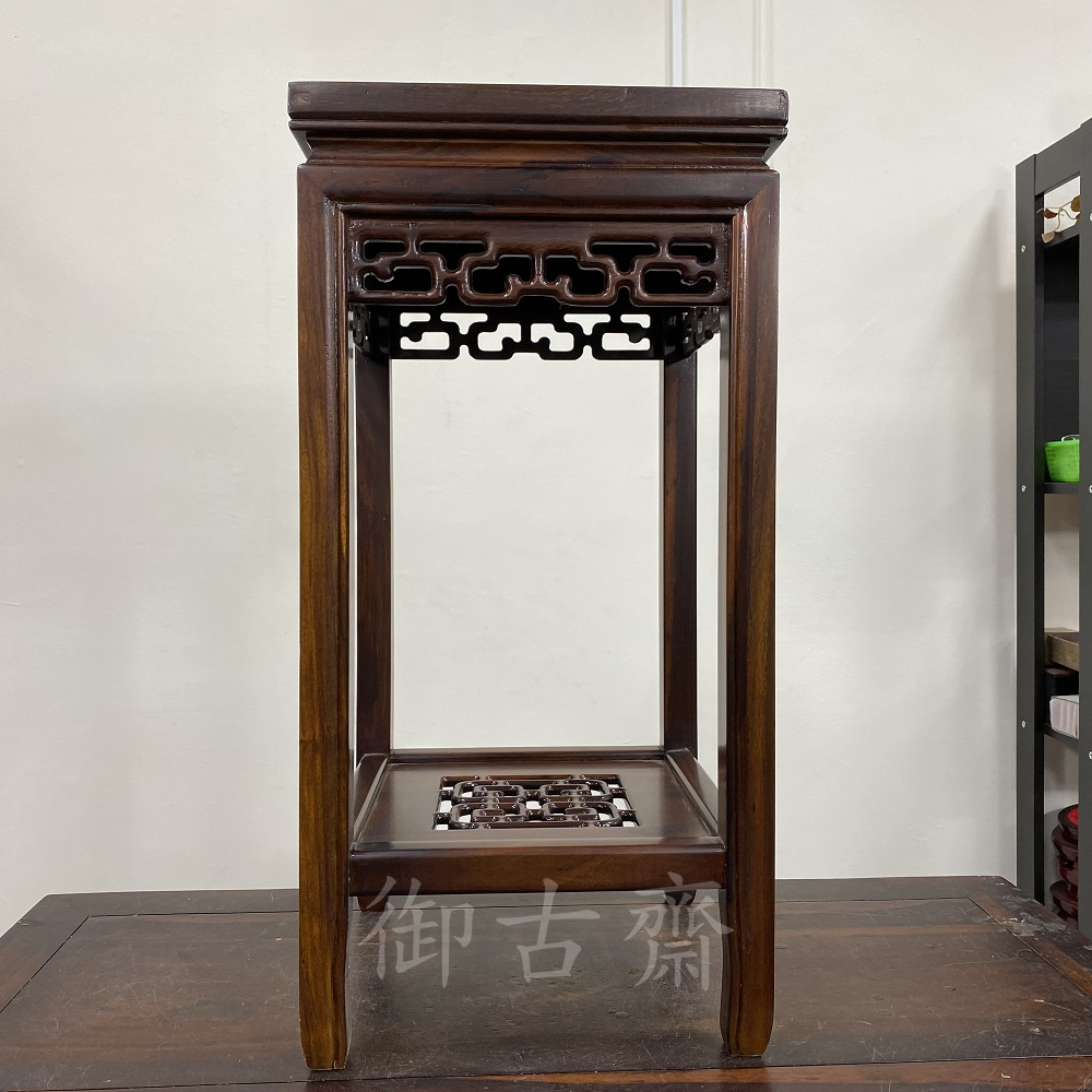 御古齋】精選雞翅木30面60高藝品展示座四方花台美觀實用仿古實木傢俱 