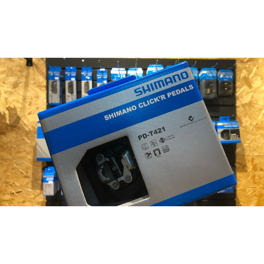 SHIMANO PD-T421 SPD 旅行車 登山車 踏板 卡踏 平面 雙用 黑色 附 SH56 扣片 單車世界 | 蝦皮購物