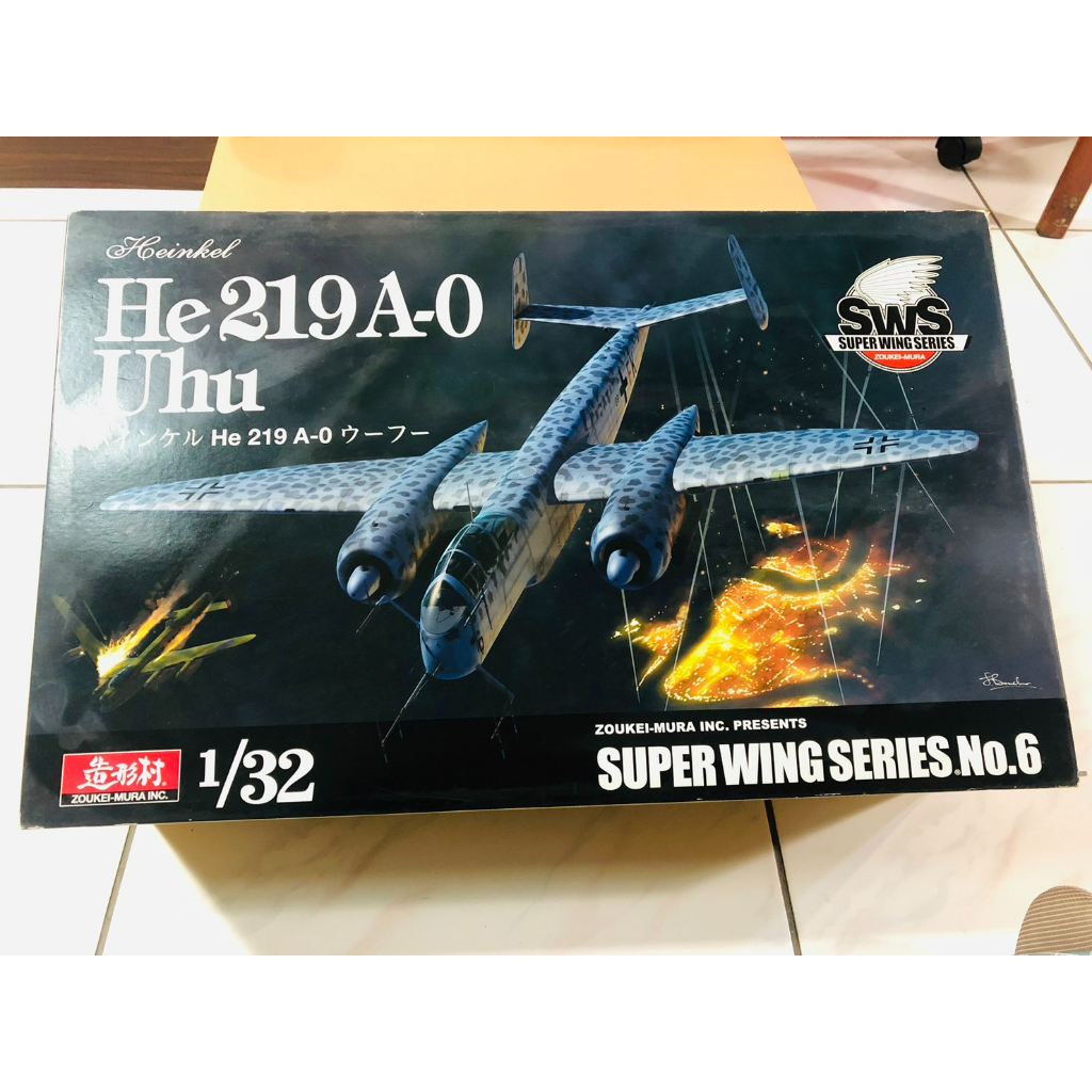 RuiPi睿痞手作人森 SWS He219A-0 Uhu 戰鬥機 軍機 1/32 劇院 造形村 自組模型 玩具 收藏