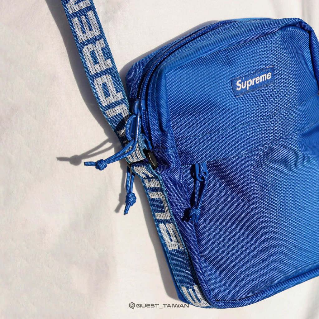 QUEST】現貨SUPREME 44TH SHOULDER BAG 開季新品18SS 側肩包小包藍色