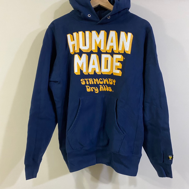 二手S號］Human made pizza hoodie 帽踢藍色| 蝦皮購物