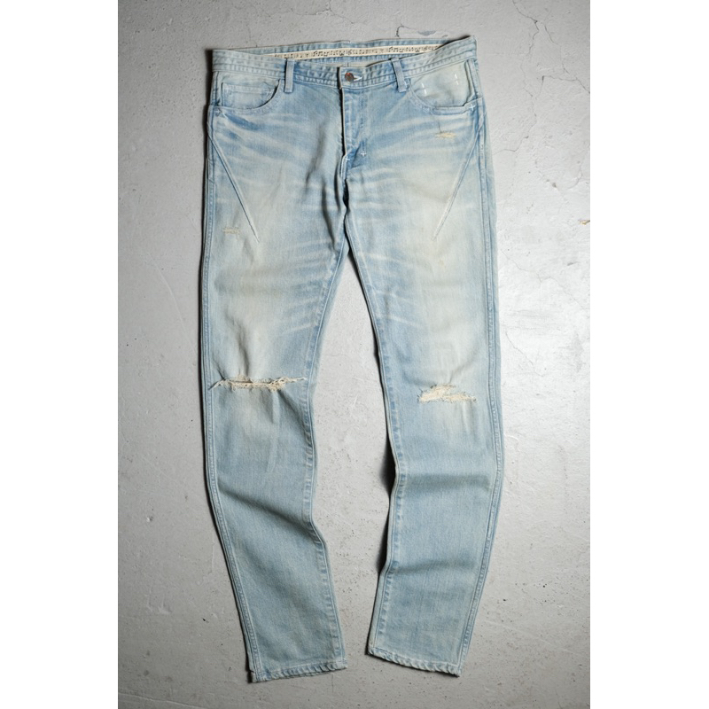 n(n) by Number (N)ine Distressed Slim Jeans 宮下貴裕合身破壞丹寧褲