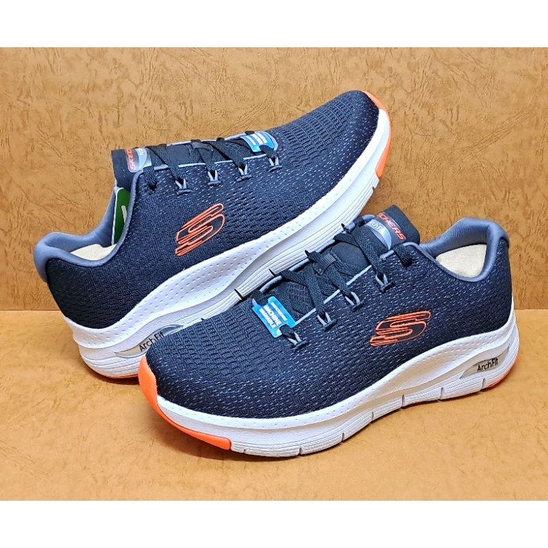 Pair SKECHERS 男休閒走路鞋 232601/BKOR 輕量 足弓支撐 Arch Fit 避震好穿 黑色 | 蝦皮購物