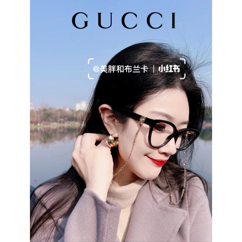 預購】麗睛眼鏡【GUCCI古馳】可刷卡分期GG1024O 黑色光學眼鏡迷鏈系列