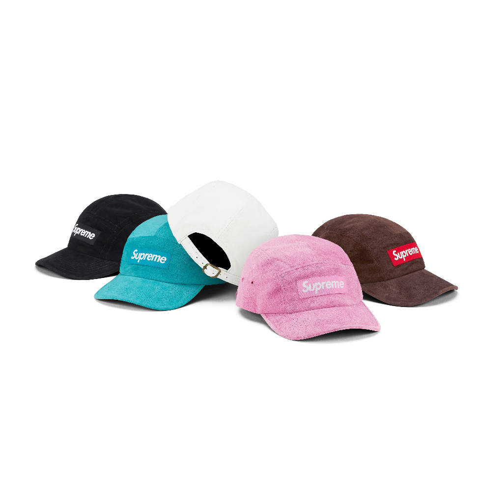 SUPREME SUEDE CAMP CAP 麂皮分割帽黑/咖啡-SS23H11 | 蝦皮購物