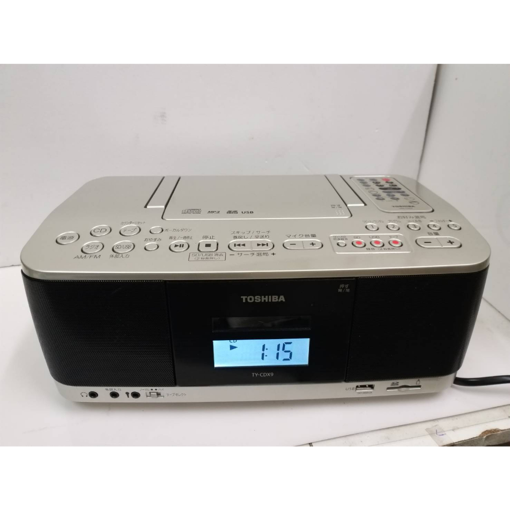 TOSHIBA 東芝 TY-CDX9 手提音響 卡帶/CD /SD / USB / CD 有搖控 #語言學習機