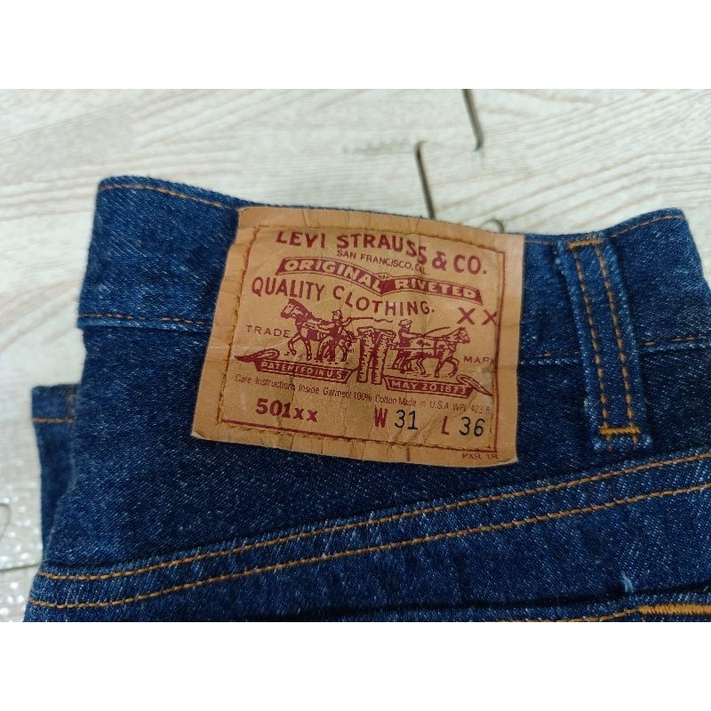 美國製Levi's 原版501xx 紅字版丹寧牛仔褲501-0000 | 蝦皮購物