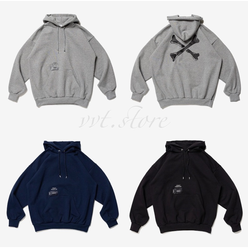 Wtaps CROSS BONES/HOODY/COTTON グレーL 現貨WTAPS 23SS CROSS BONES / HOODY / COTTON 隱藏版骨頭長袖帽T 帽衫