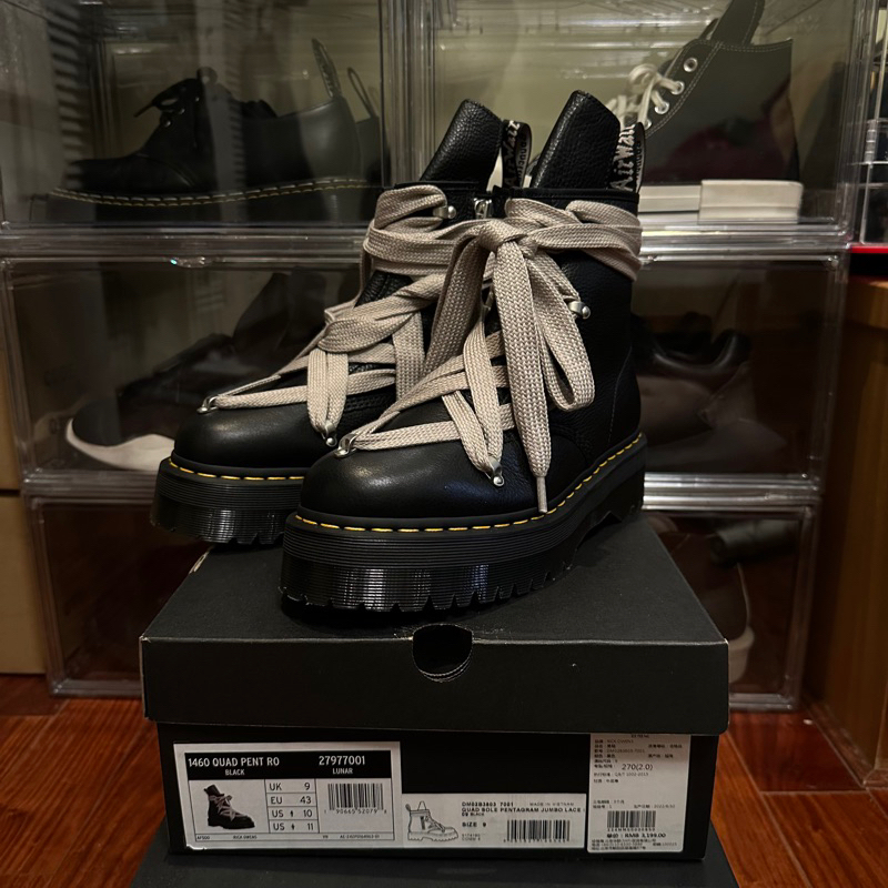 售出Rick Owens x DR MARTENS 1460 JUMBO LACE BOOT 馬丁DRKSHDW