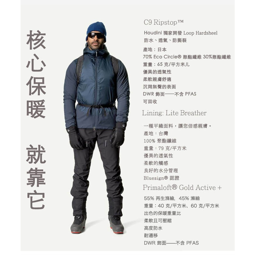 HOUDINI 多けれ フーディニ Moonwalk Jacket メンズS Navy