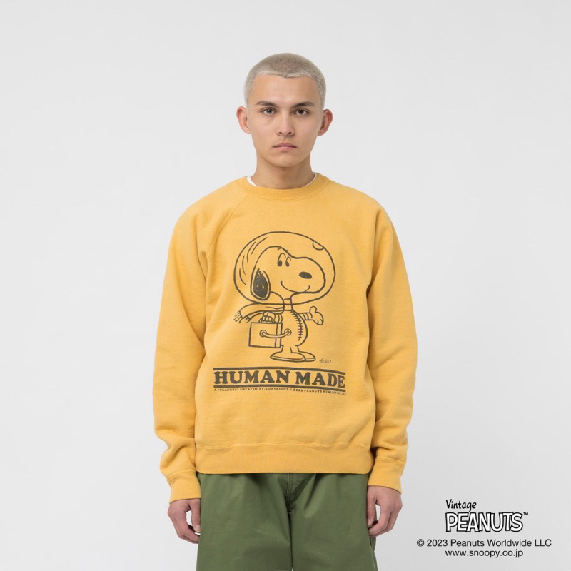 2023SS HUMAN MADE PEANUTS SWEATSHIRT SNOOPY 水洗大學T 衛衣現貨在店